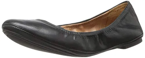 Black Emmie Flat Shoes Ballet Flat Leather Flexible Lucky ON Trusted by customers Slip Brand Full product lineup