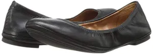 Black Emmie Flat Shoes Ballet Flat Leather Flexible Lucky ON Trusted by customers Slip Brand Full product lineup