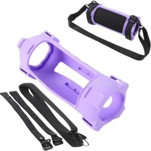 Bluetooth Speaker Silicone Protective Case Carrying Holder for JBL FLIP 7 Speaker Durable Storage Bag Pouch Portable Gel Soft Skin Rubber Cover with Shoulder Strap and 2 Binding Straps