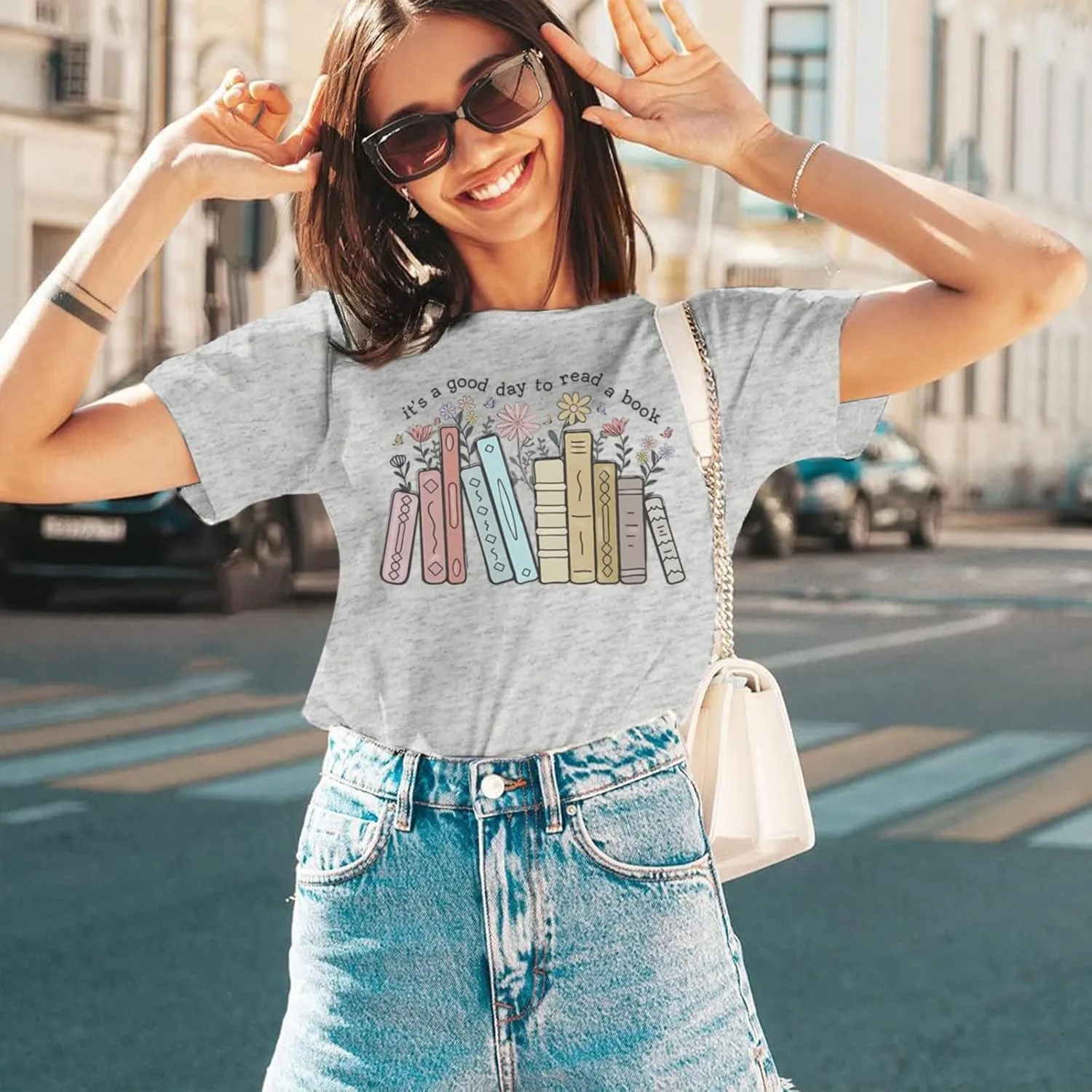 Book Lovers Reading Teacher Shirts for Women It's A Good Day to Read A Book Tshirt Bookworm Bookish Gifts Tees Tops