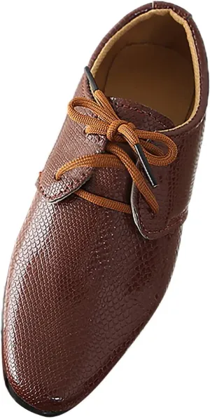Boys Girls Dress Shoes Loafer Wedding Shoes Classic Lace-Up Oxfor𝐝 Casual Dress Formal Shoes for Toddler and Baby