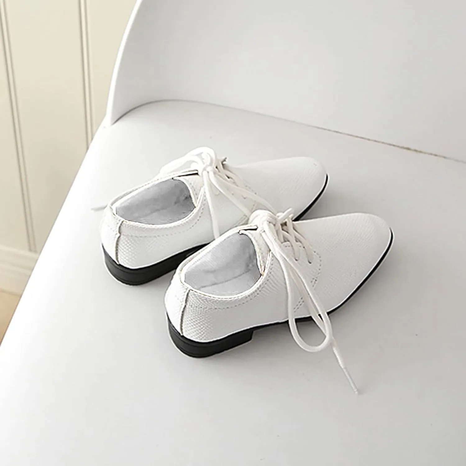 Boys Girls Dress Shoes Loafer Wedding Shoes Classic Lace-Up Oxfor𝐝 Casual Dress Formal Shoes for Toddler and Baby