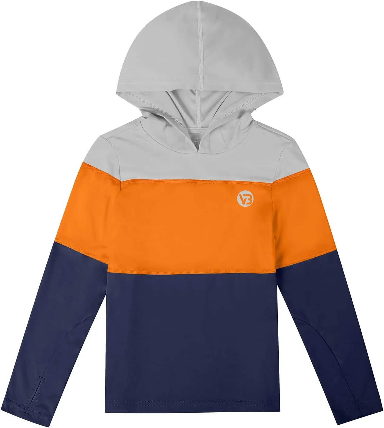 Boys Girls Hooded Sun Shirts UPF50  Long Sleeve Hoodies Quick Dry Rash Guard Swim Shirts Fishing Hiking Thumb Holes
