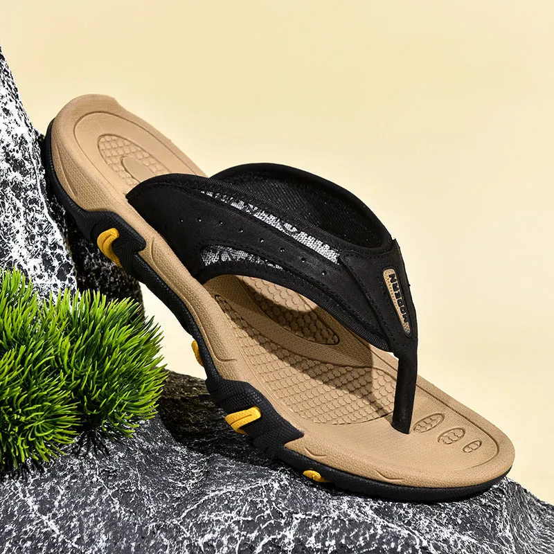 Breathable and comfortable flat outdoor sandals for men