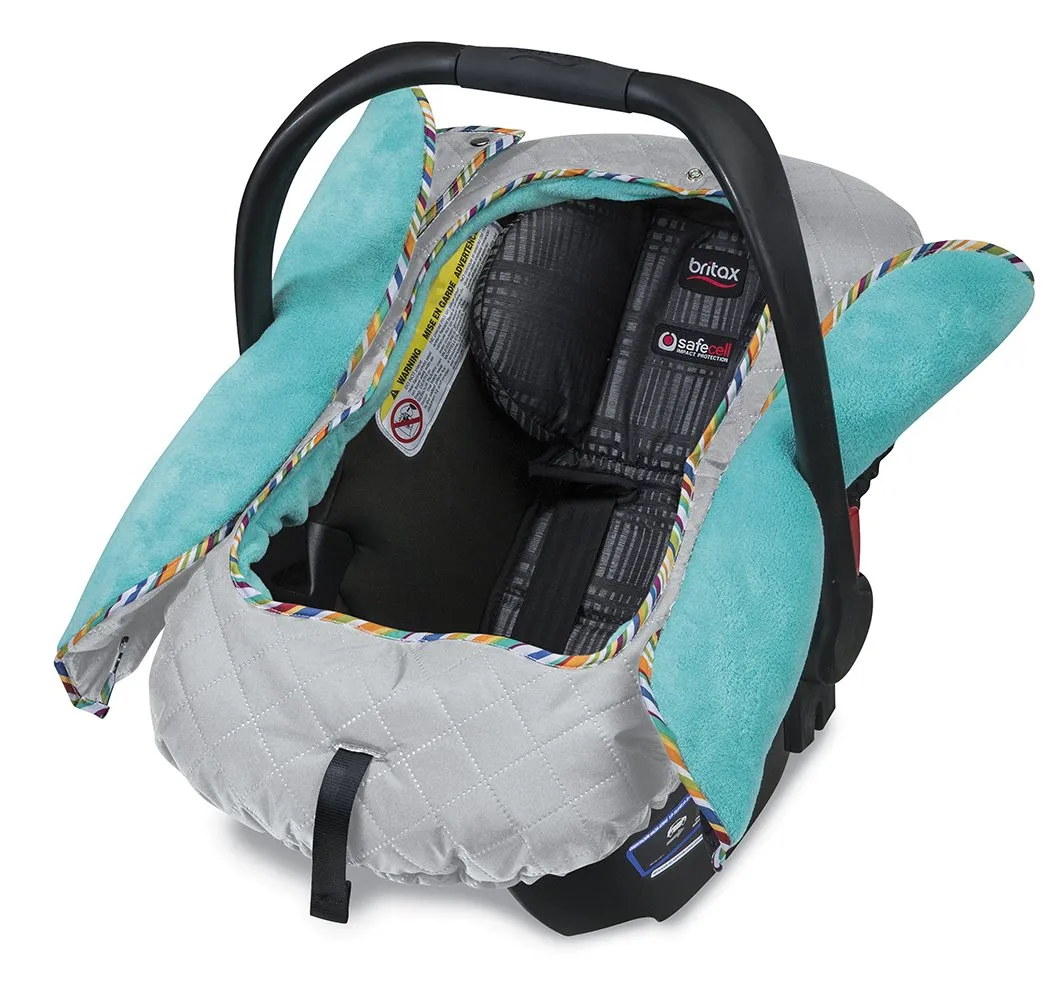 Britax B-Warm Insulated Infant Car Seat Cover, Machine Washable, Arctic Splash