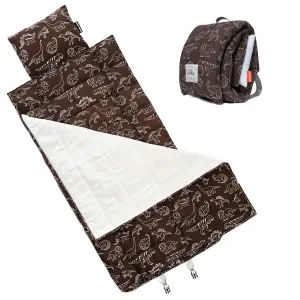 Bulkie Toddler Nap Mat - Sleep Mat for Kids Daycare and Preschool - Folds Up to Carry on Back - Dinosaurs