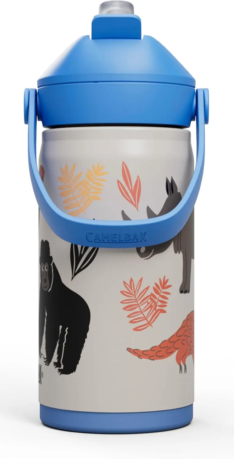 CamelBak Thrive Flip Straw Kids Bite Valve Insulated Stainless Steel Water Bottle Protect Our Pals, 12oz
