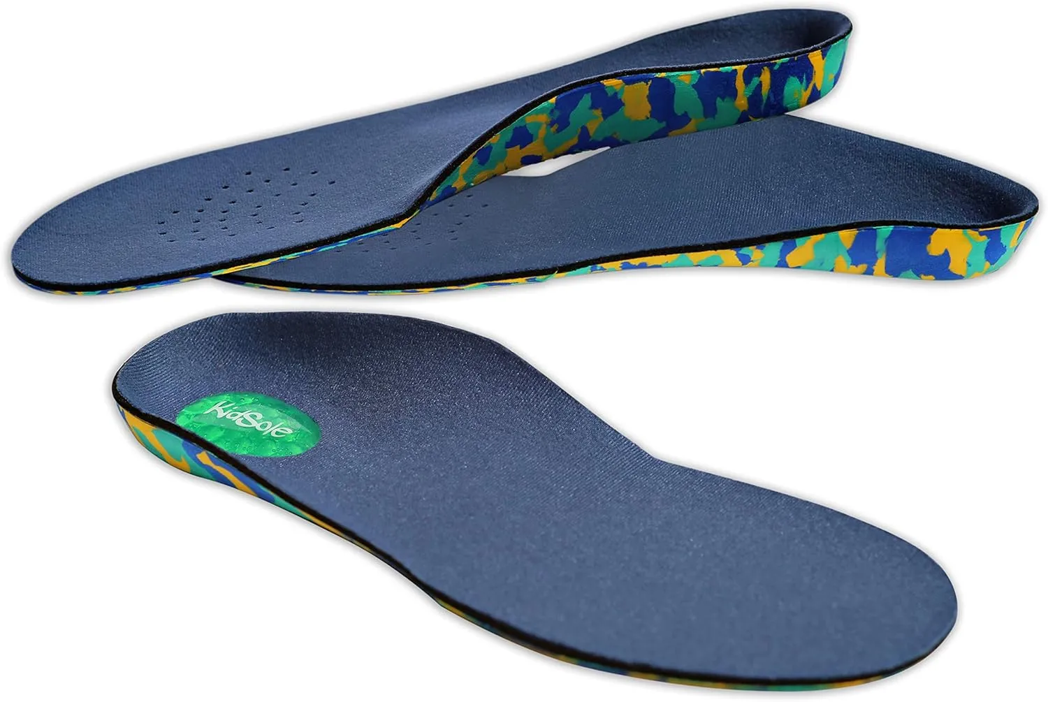 Camo Comfort Childrens Insoles for Kids with Flat Feet Who Need Arch Support by KidSole (Kids Size 12-1.5)
