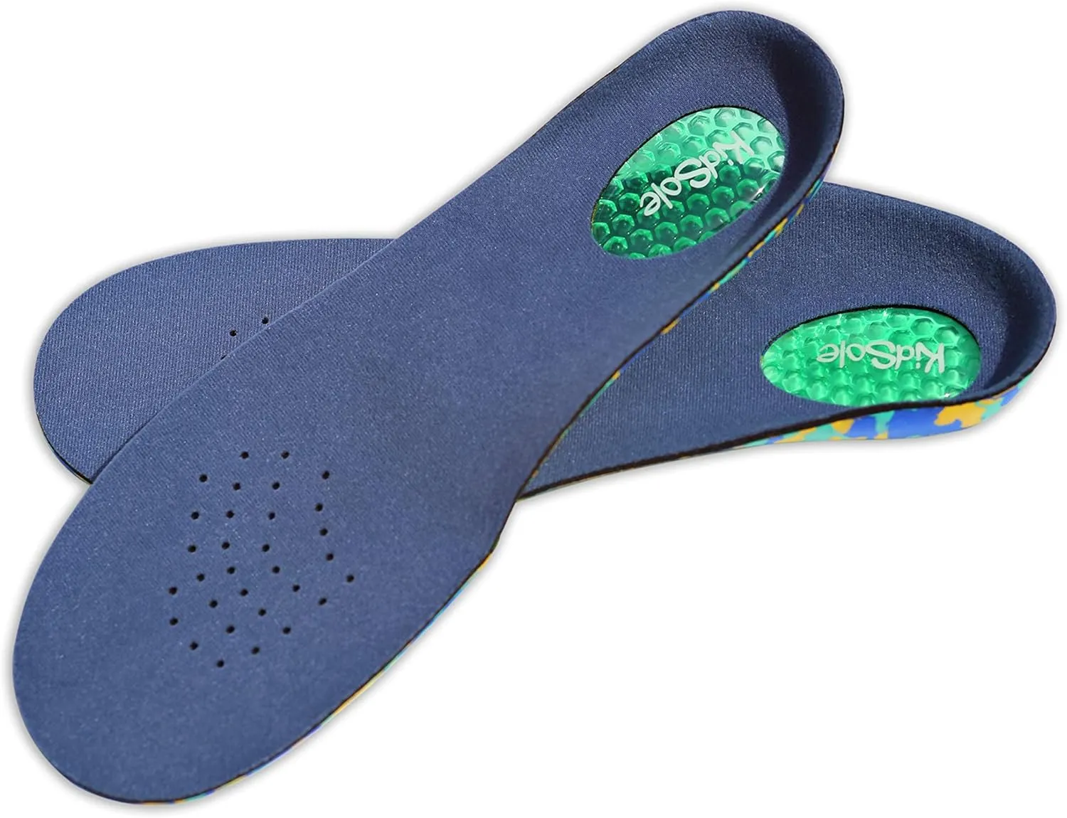 Camo Comfort Childrens Insoles for Kids with Flat Feet Who Need Arch Support by KidSole (Kids Size 12-1.5)