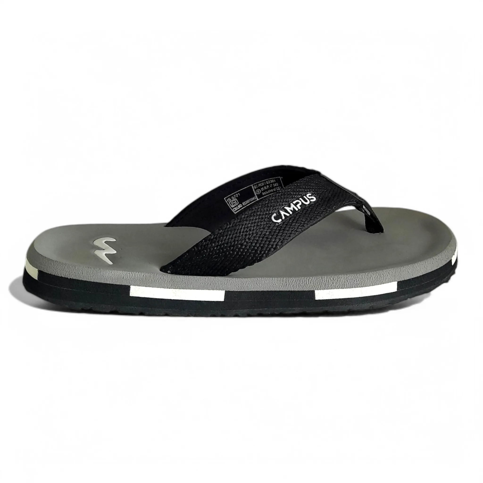 CAMPUS GC1032 GREY/BLACK Men's Slipper/Chapple/Flip flop