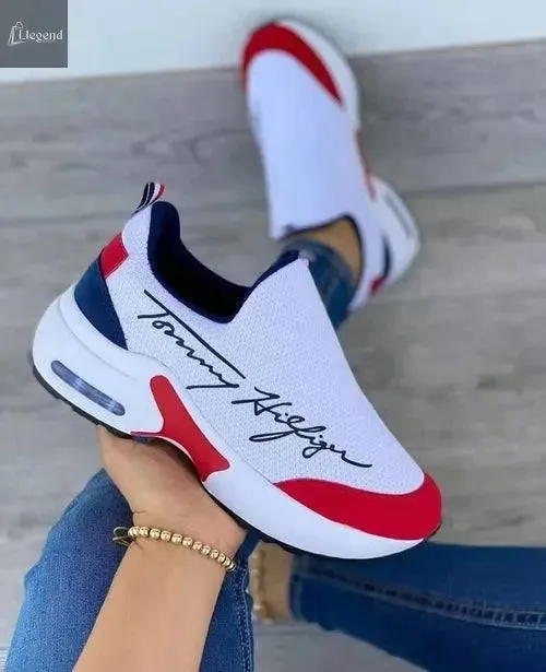 Casual Breathable Wedges Ladies Walking Sneakers Flat Women Shoes
