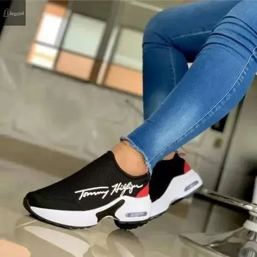Casual Breathable Wedges Ladies Walking Sneakers Flat Women Shoes