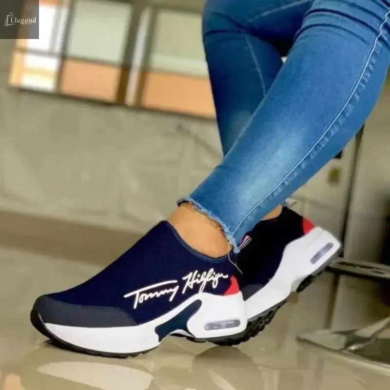 Casual Breathable Wedges Ladies Walking Sneakers Flat Women Shoes