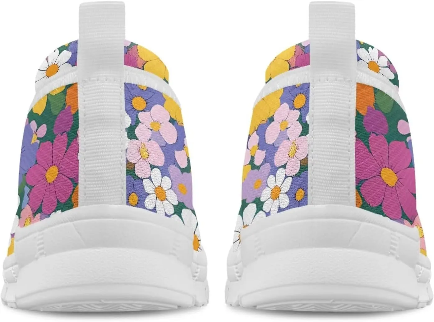 Casual Shoes for Women Slip On Comfortable Loafers Lightweight Wide Toe Art Printed Low-top Travel Walking Shoes SizeUS 6-11