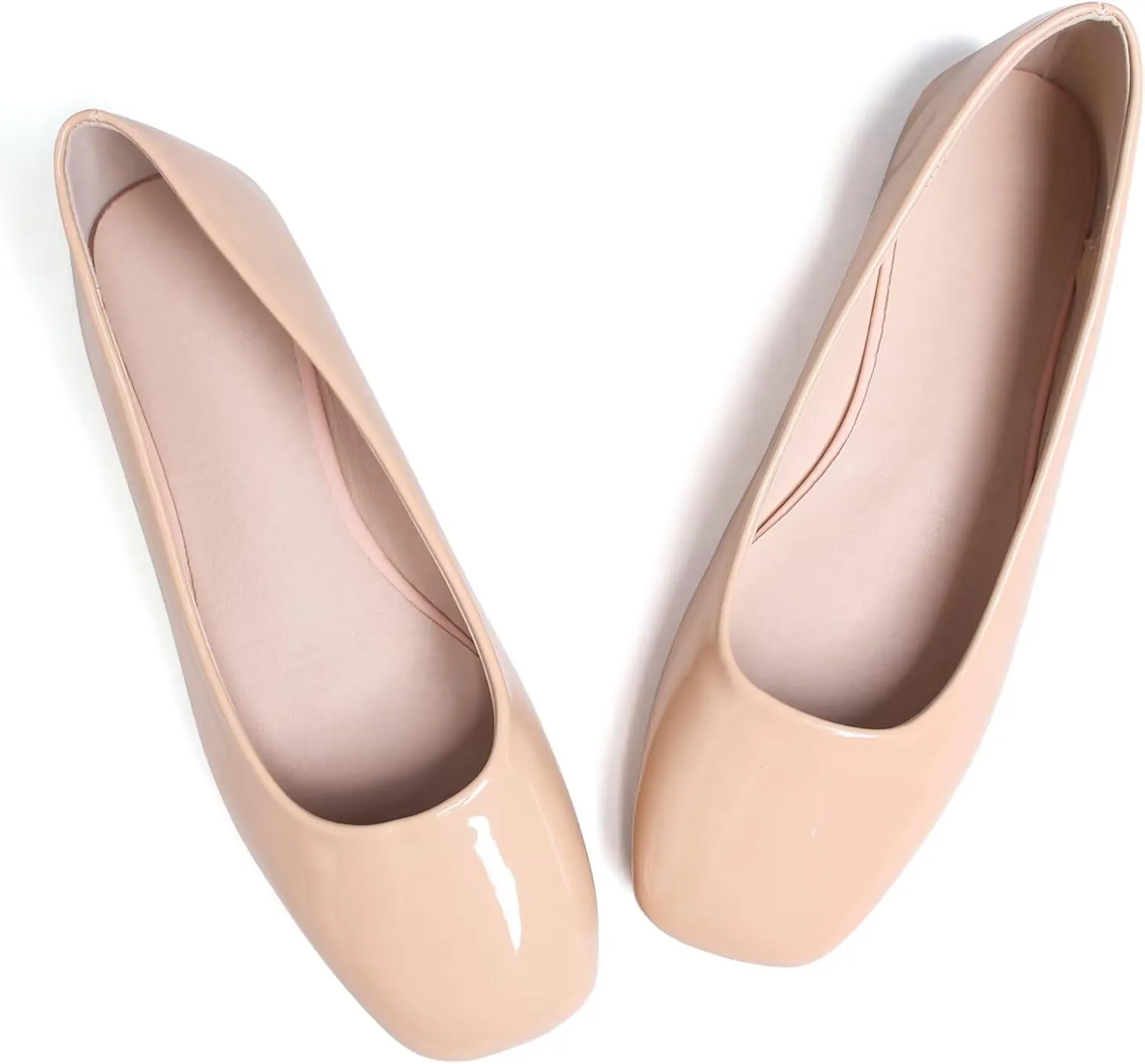 ChaiRong Zhou Women Square Toe Ballets Flats Comfort Slip On Walking Shoes for Driving