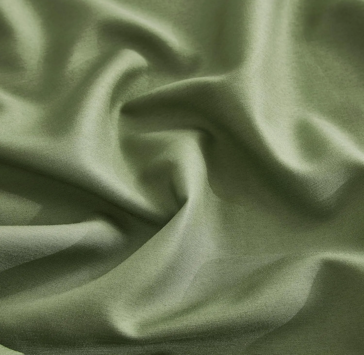 Chezmoi Collection 4-Piece Stone Washed Full Sheet Set - Rayon Derived from Bamboo & Polyester Blended, Breathable & Cooling 15-Inches Deep Pocket Sheets & Pillowcases Set, Olive Green