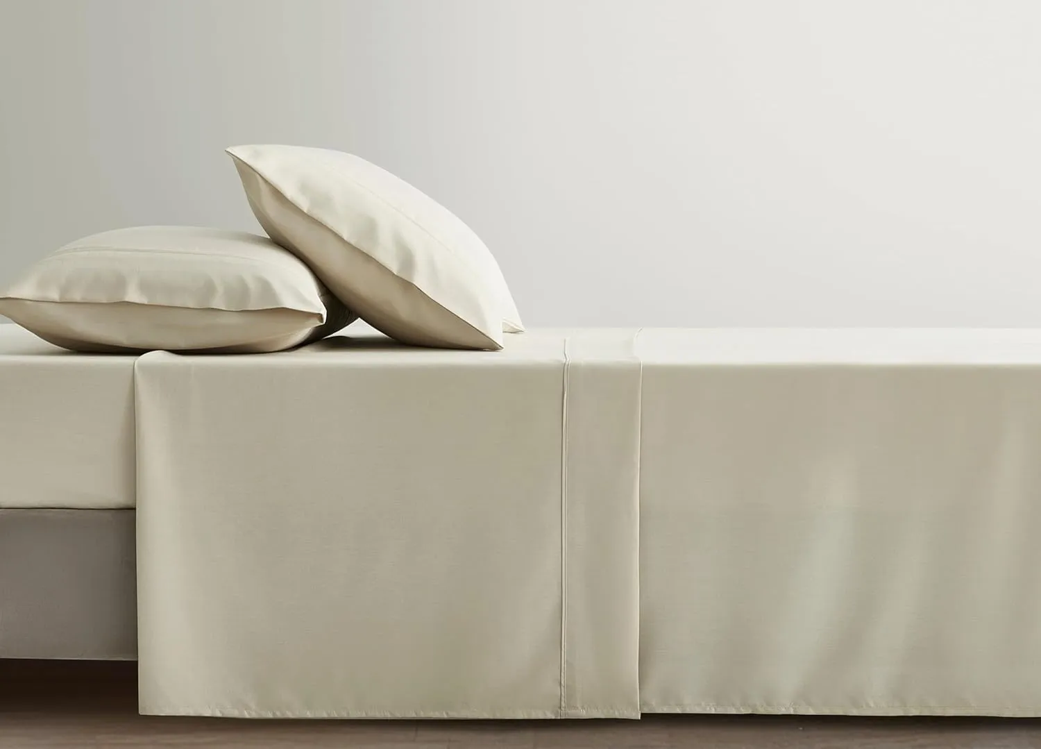 Chezmoi Collection 4-Piece Stone Washed Full Sheet Set - Rayon Derived from Bamboo & Polyester Blended, Breathable & Cooling 15-Inches Deep Pocket Sheets & Pillowcases Set, Sand