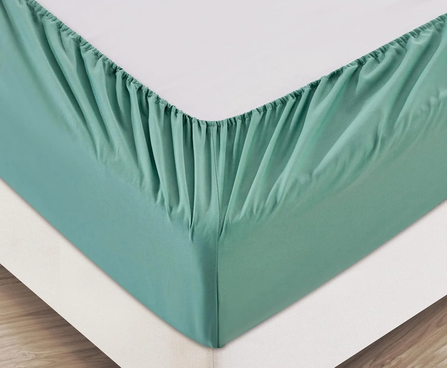 Chezmoi Collection 6-Piece Granite Green Sheet Set King - Extra Soft Breathable Brushed Microfiber Bed Sheets with 15" Deep Pocket & 4 Pillowcases