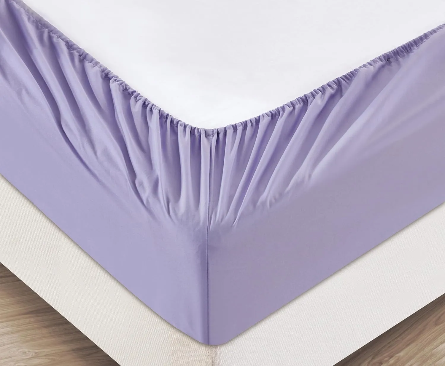 Chezmoi Collection 6-Piece Lavender Sheet Set California King - Extra Soft Breathable Brushed Microfiber Bed Sheets with 15" Deep Pocket & 4 Pillowcases