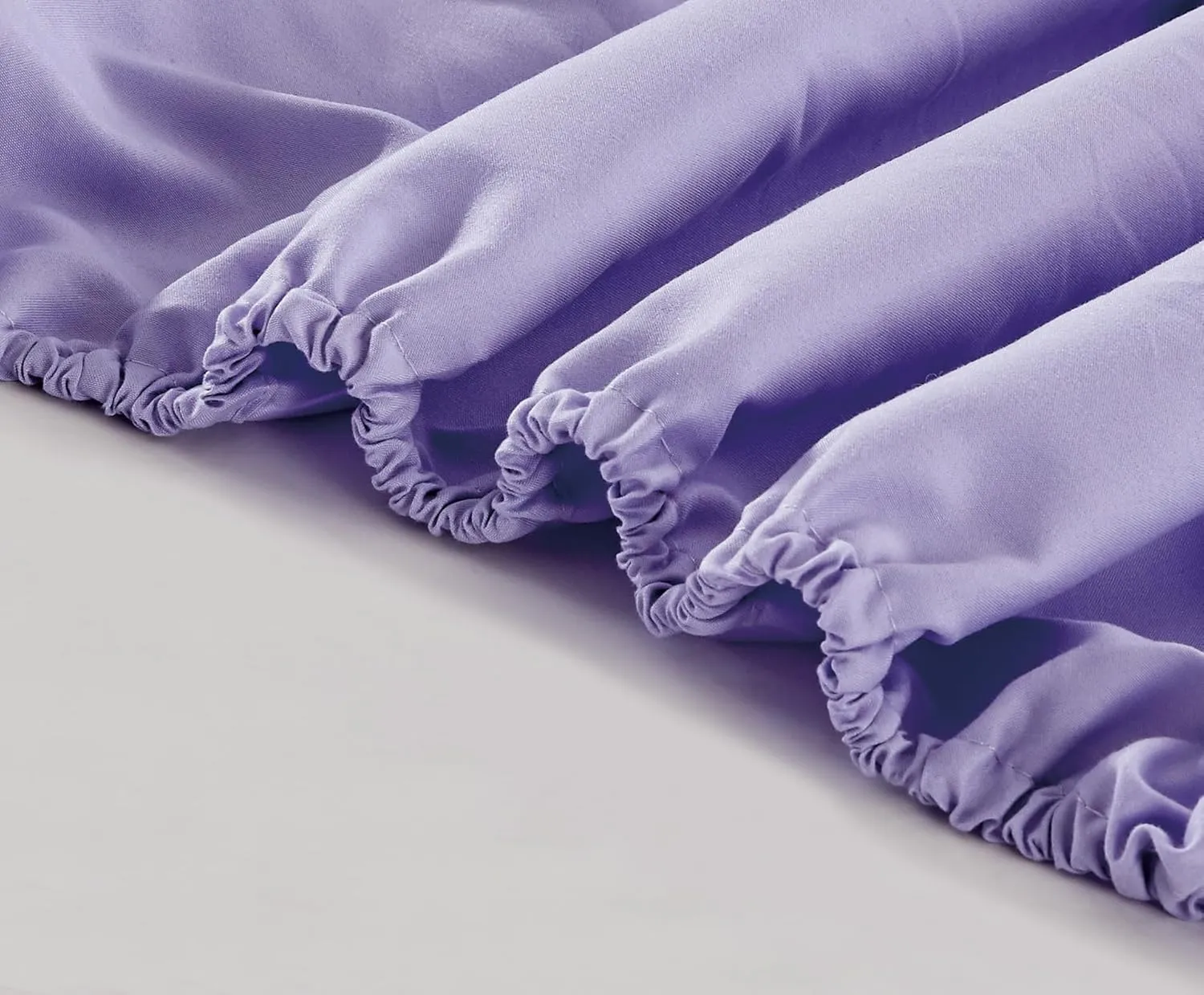 Chezmoi Collection 6-Piece Lavender Sheet Set California King - Extra Soft Breathable Brushed Microfiber Bed Sheets with 15" Deep Pocket & 4 Pillowcases