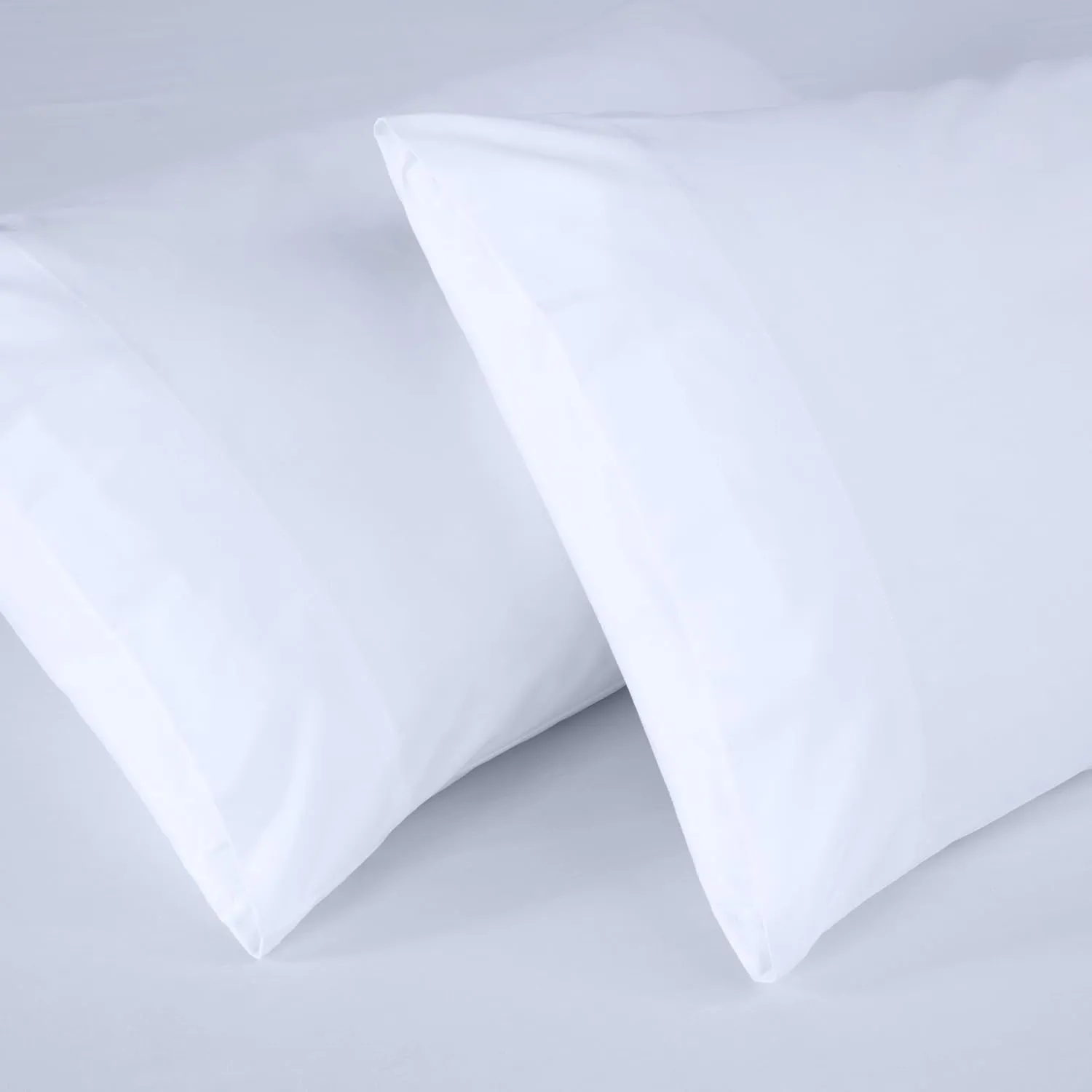 Chezmoi Collection Solid White 250TC 100% Cotton Twill Bed Sheet Set California King Size, 4-Piece Luxury Soft Breathable Smooth 16-Inches Deep Pocket Sheets and Pillowcases Set