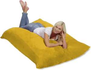 Chill Sack Huge Memory Foam Bean Bag Pillow, Yellow