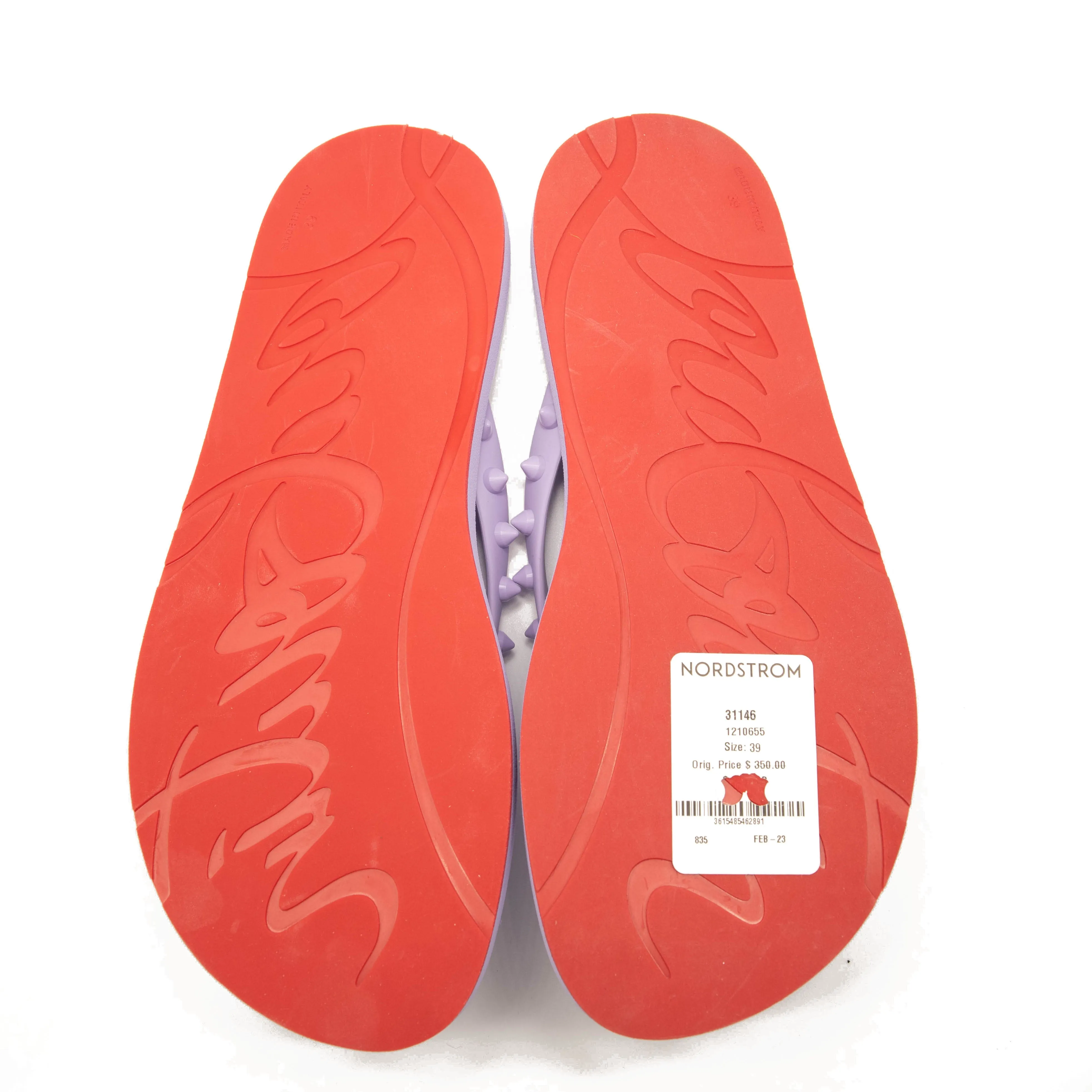 Christian Louboutin Loubi Flip Flop (Women) Lilac EU 39 US 9