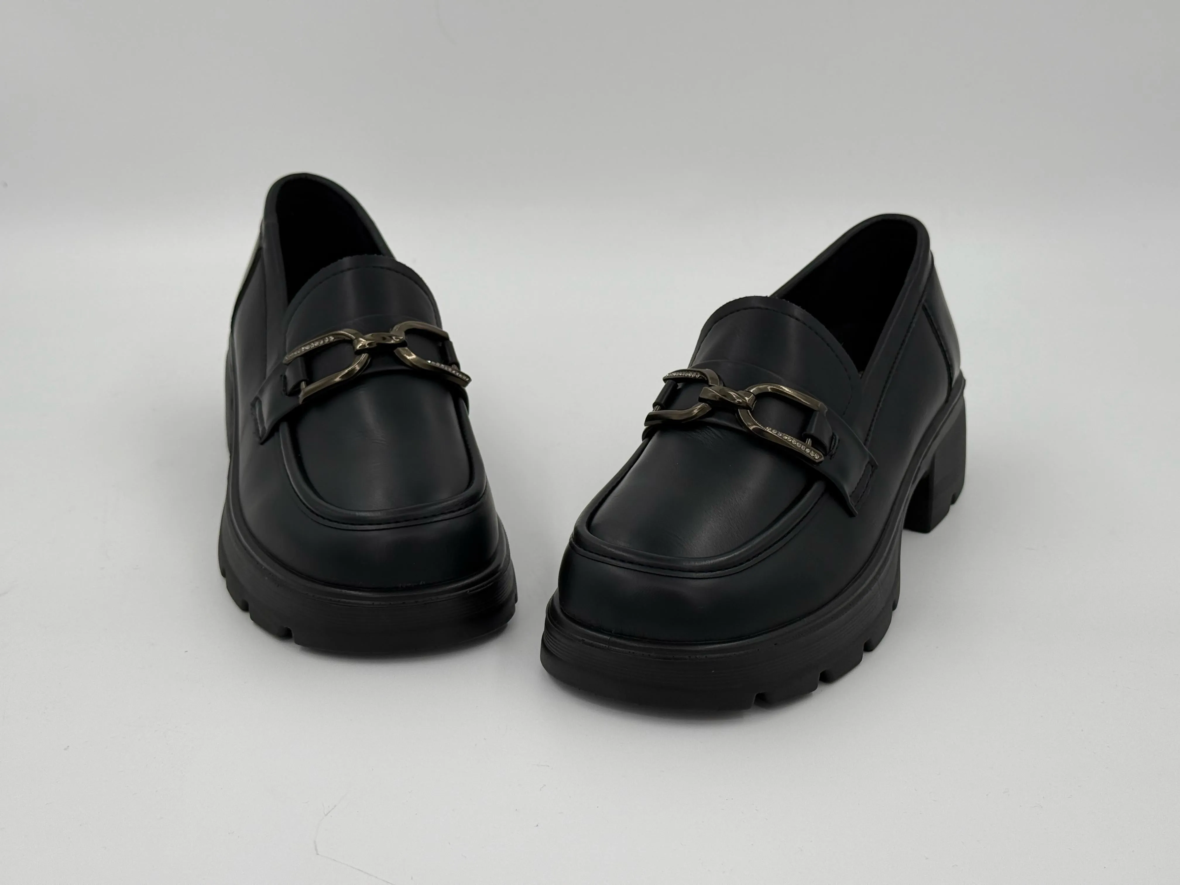 Chunky Black Loafer