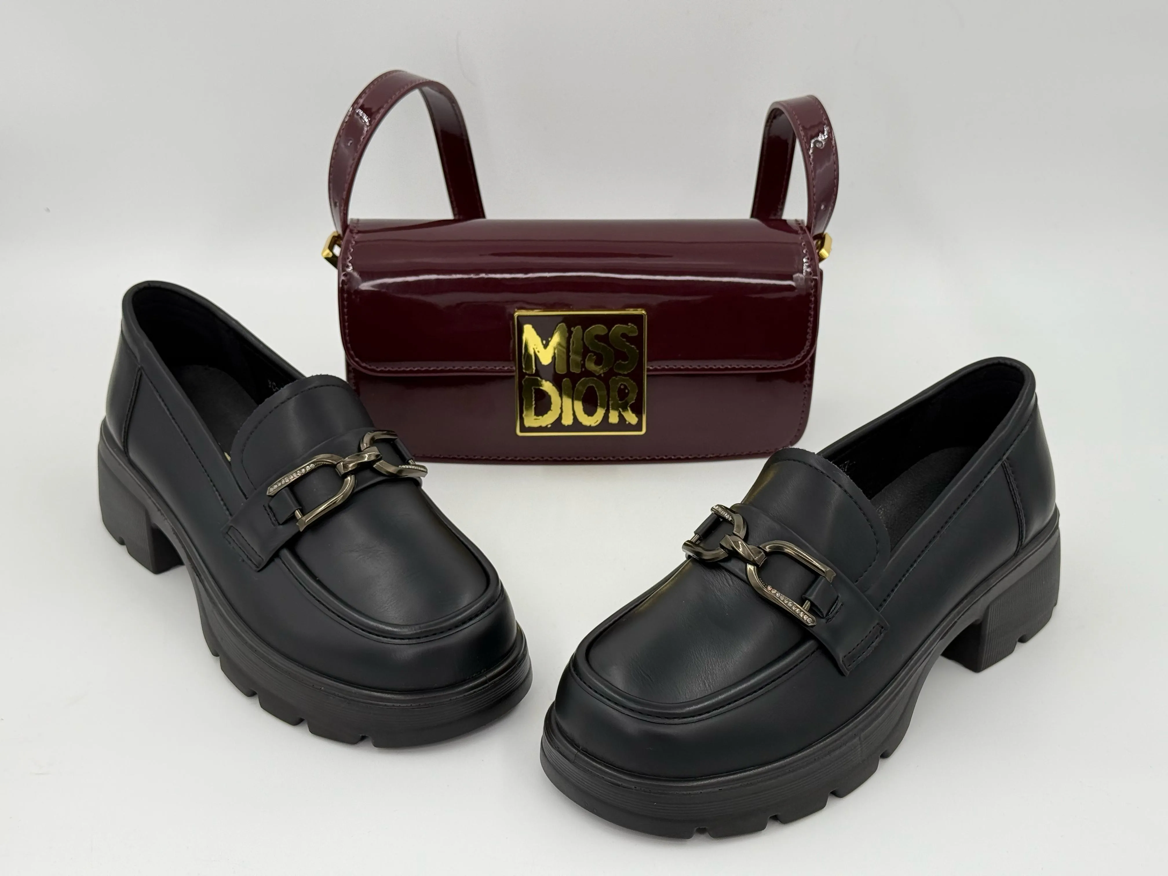 Chunky Black Loafer