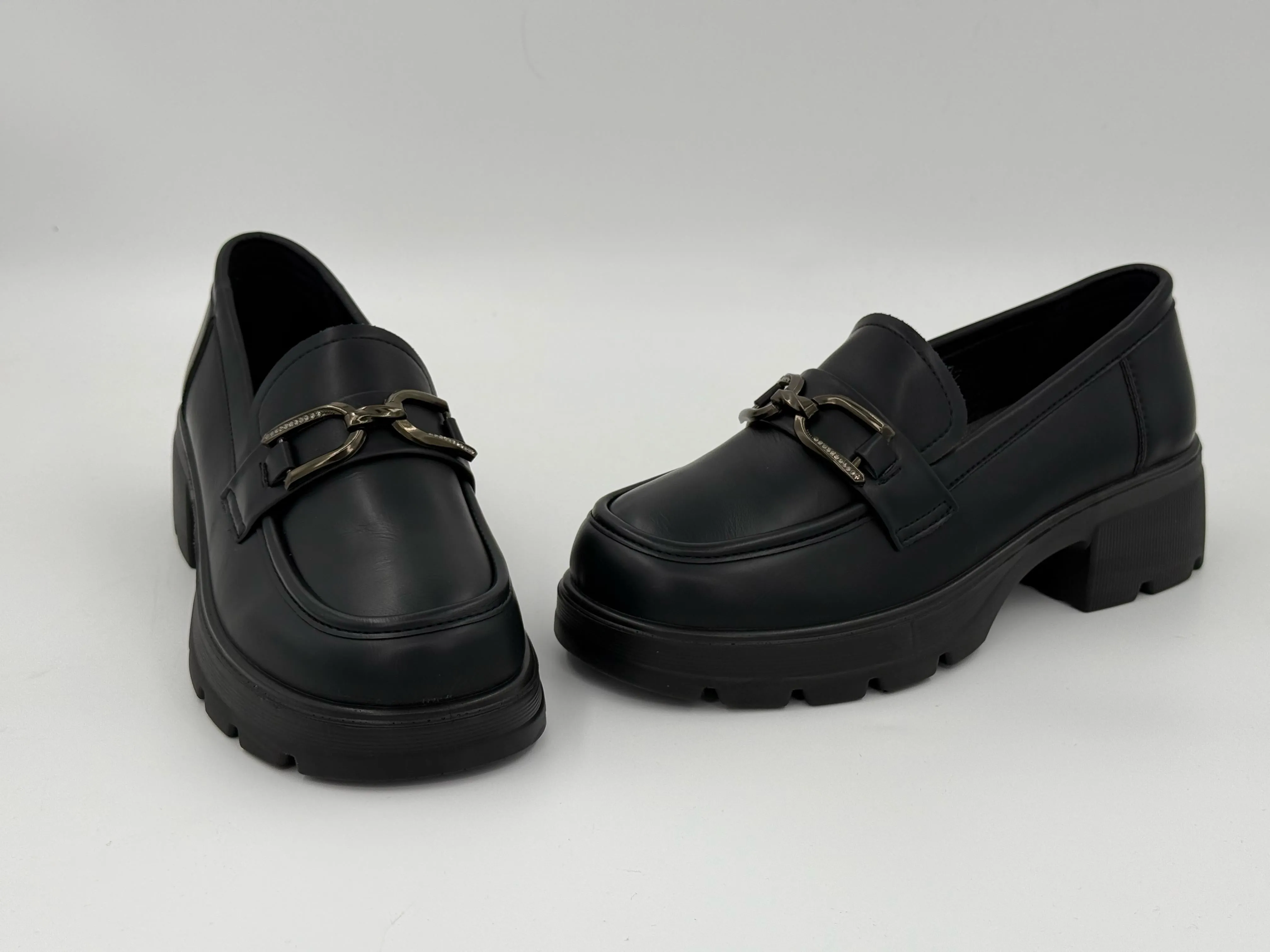 Chunky Black Loafer