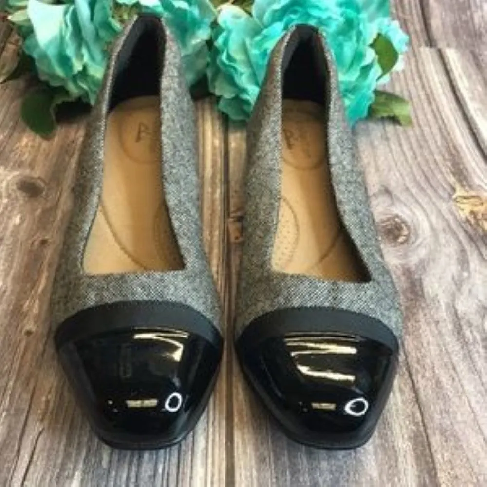 CLARKS Juliet Black Monte Shoes 8M