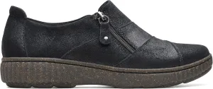 Clarks Women's Caroline Grace Loafer, Black Leather, 7.5