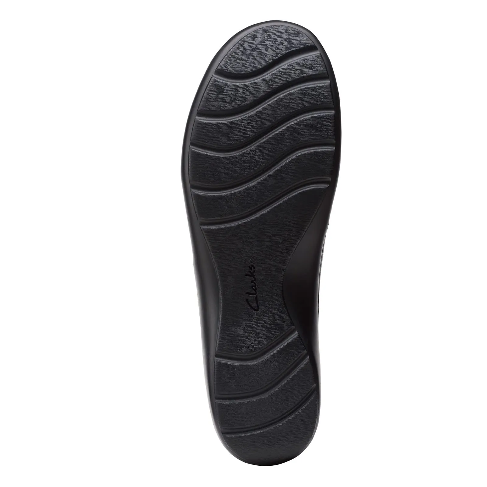 Clarks Women's Cora Poppy Loafer, Black Tumbled, 7.5