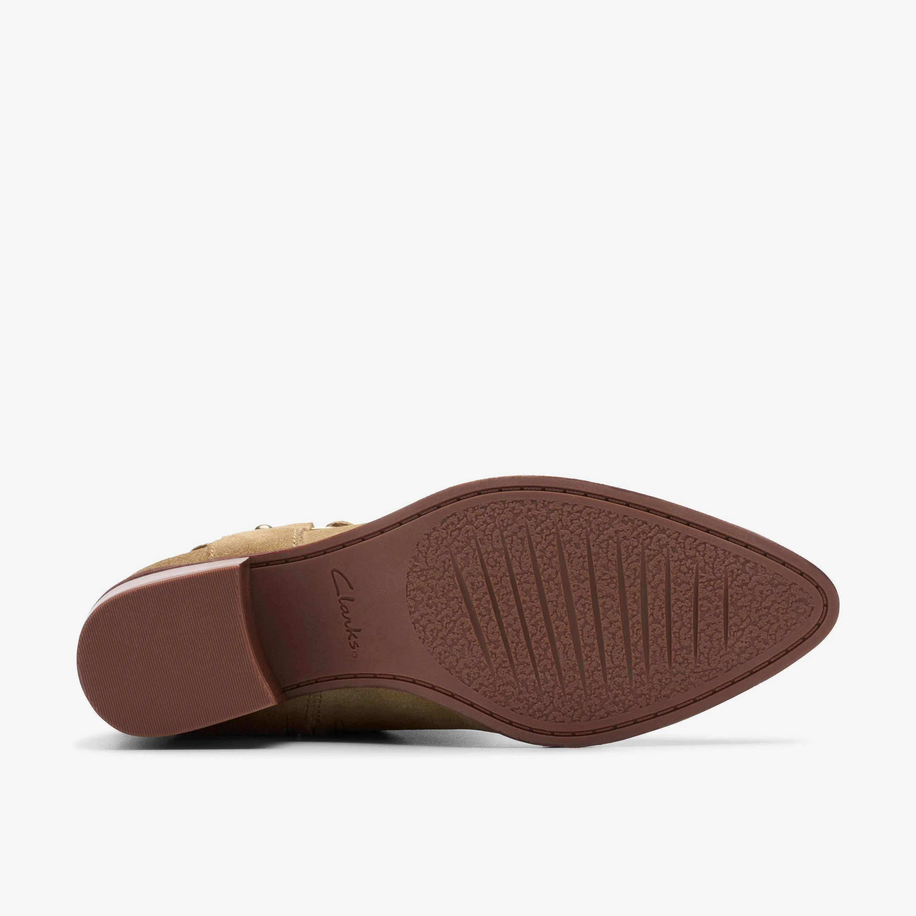 Clarks Women's Morzine Rise Dark Sand Suede 26178810