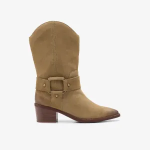 Clarks Women's Morzine Rise Dark Sand Suede 26178810