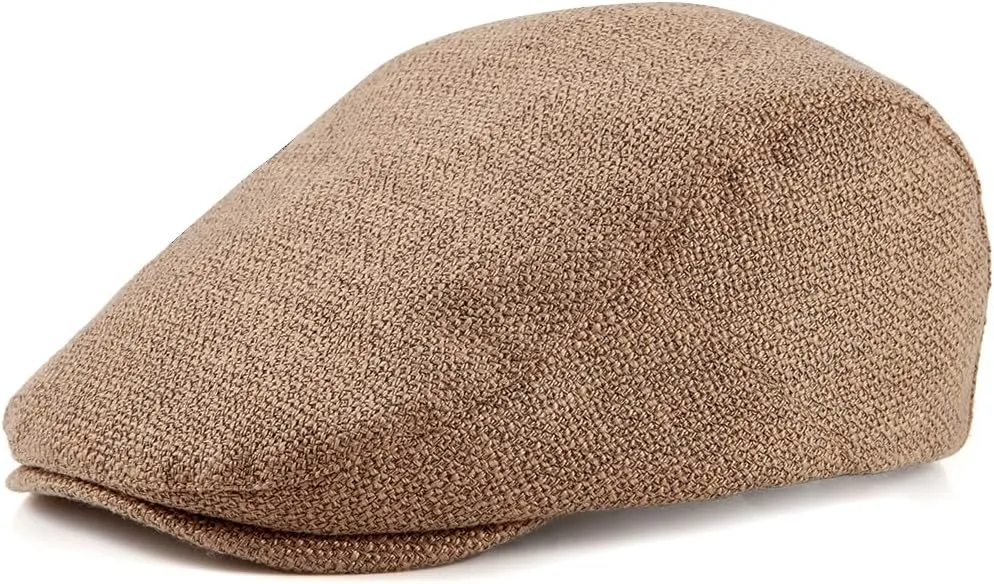 Classic Solid Flat Cap Newsboy Hats for Men Cabbie Driving Scally Adjustable