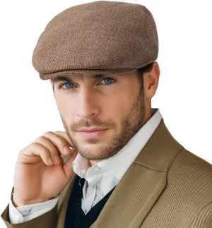 Classic Solid Flat Cap Newsboy Hats for Men Cabbie Driving Scally Adjustable