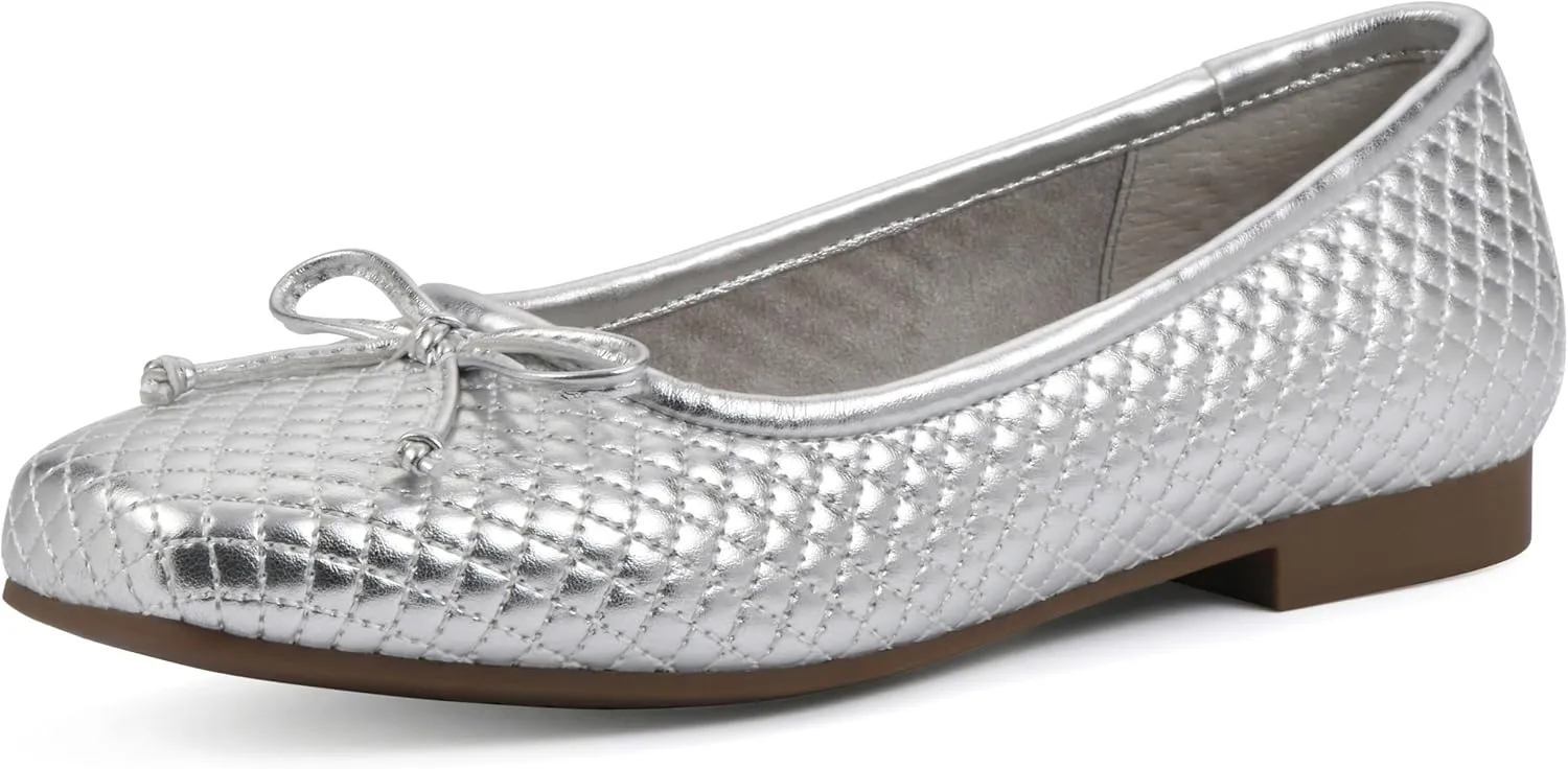 CLIFFS BY WHITE MOUNTAIN Women's Bessy Quilted Ballet Flat