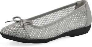CLIFFS BY WHITE MOUNTAIN Women's Carlicia Cushioned Mesh Ballet Flat
