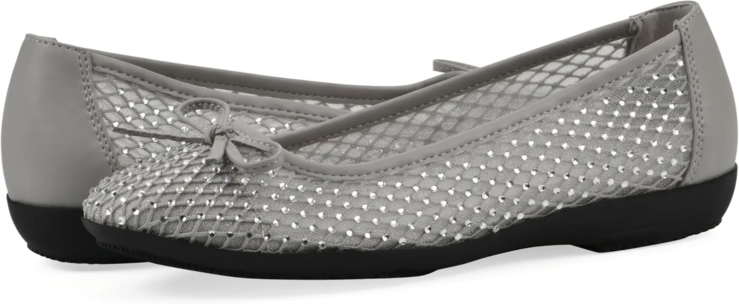 CLIFFS BY WHITE MOUNTAIN Women's Carlicia Cushioned Mesh Ballet Flat