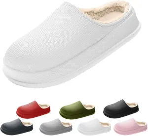 Cloud Slippers Winter, Pillow Warm Fuzzy Cushioned Indoor/Outdoor Slippers, Thick-Sole House Slides for Men & Women