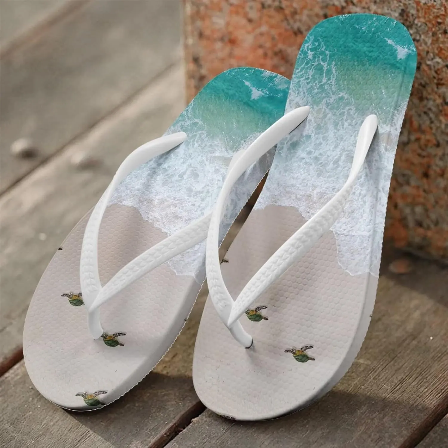Coloranimal Womens Flip Flops Summer Beach Sandals Non Slip Flip Flops Thong Sandals for Women Lightweight Ladies Slip On Summer Slippers