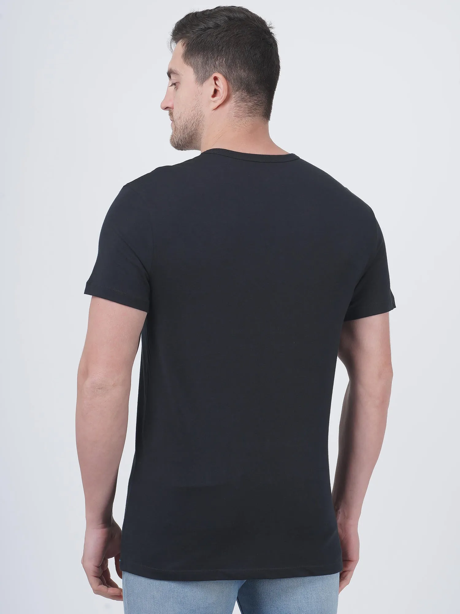 Columbia Men Black Columbia Men 100% Pure Cotton Crew-Neck Classic Fit T-Shirts (Pack Of 3) (Non Returnable)
