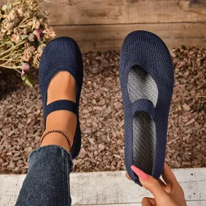 Comfortable Women's Slip-On Shoes - Soft Fabric Upper, Non-Slip Rubber Sole, Breathable Insole, Perfect for Daily, Shopping, Walking, and Sports - All-Season, Solid Color, Round Toe Design