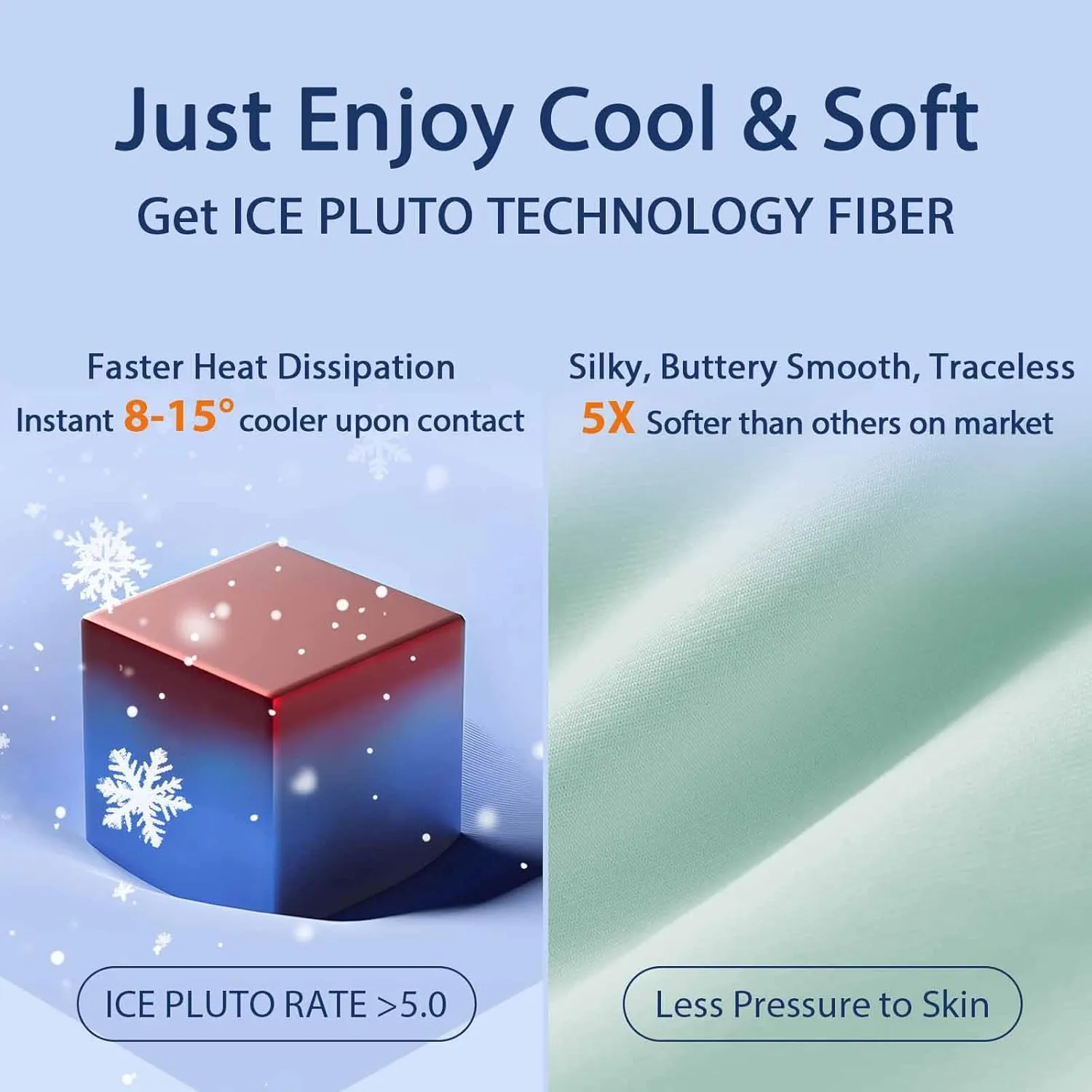 Cooling Bed Pillows Queen Size Set of 2, Cool for Hot Sleepers, Soft Gusseted Hotel Down Alternative Pillow 2 Pack for Side Back Stomach Sleeper, Supportive, Pain Relief, ICY Green, 20" x 30"