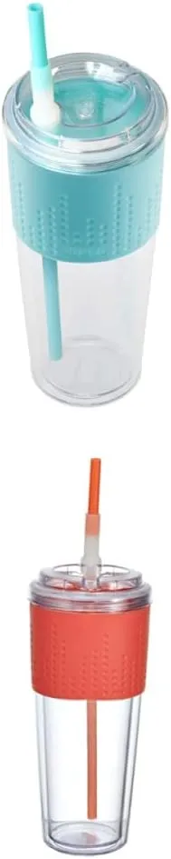 Copco Lock-n-Roll Double Wall Tritian Spill-Proof Tumbler with Soft Grip Sleeve and Patented Flip UpandCopco Lock-n-Roll Double Wall Tritian Spill-Proof Tumbler with Soft Grip Sleeve