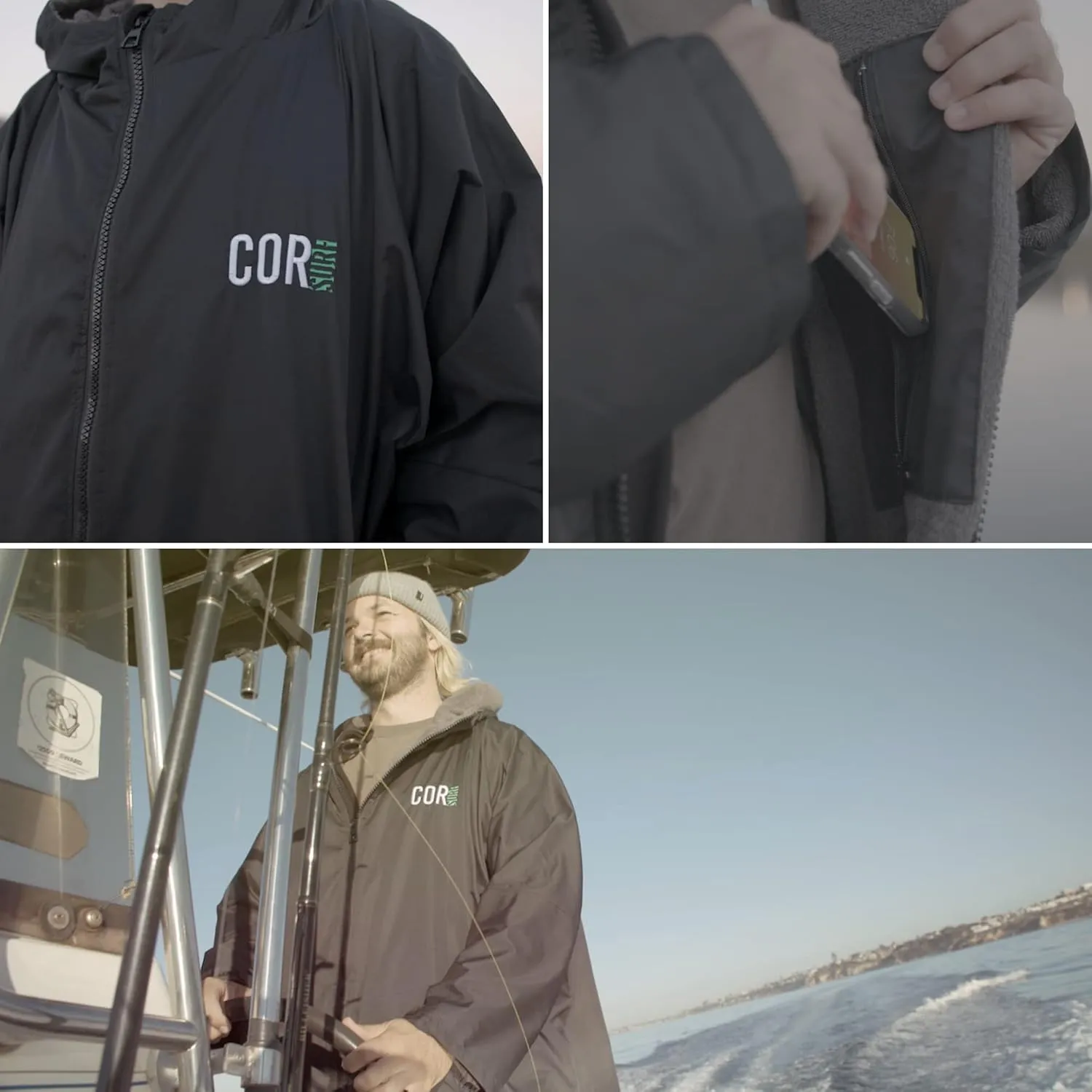 COR Surf Swim Parka for Youth and Adults | Heavy-Duty Weatherproof Swimming Jacket with Size Options for Men, Women and Kids