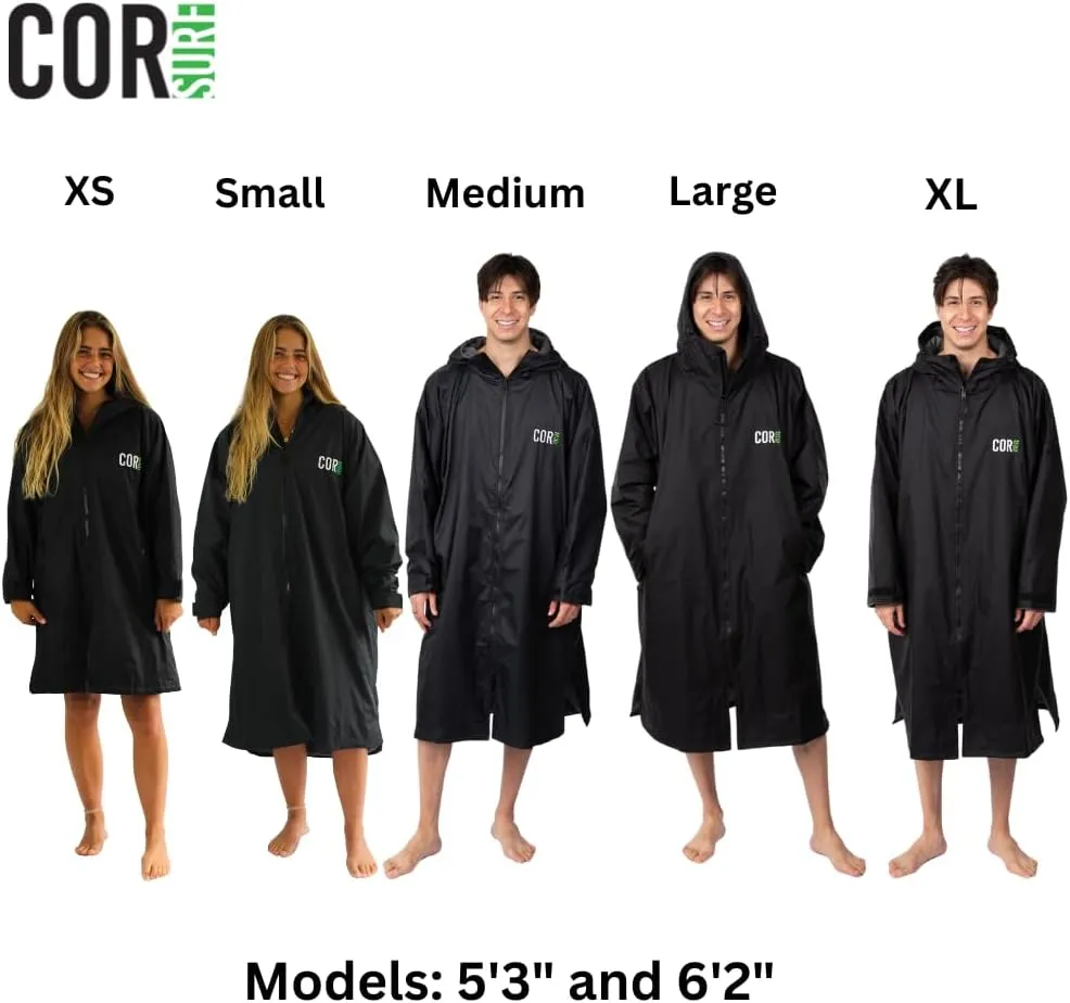 COR Surf Swim Parka for Youth and Adults | Heavy-Duty Weatherproof Swimming Jacket with Size Options for Men, Women and Kids