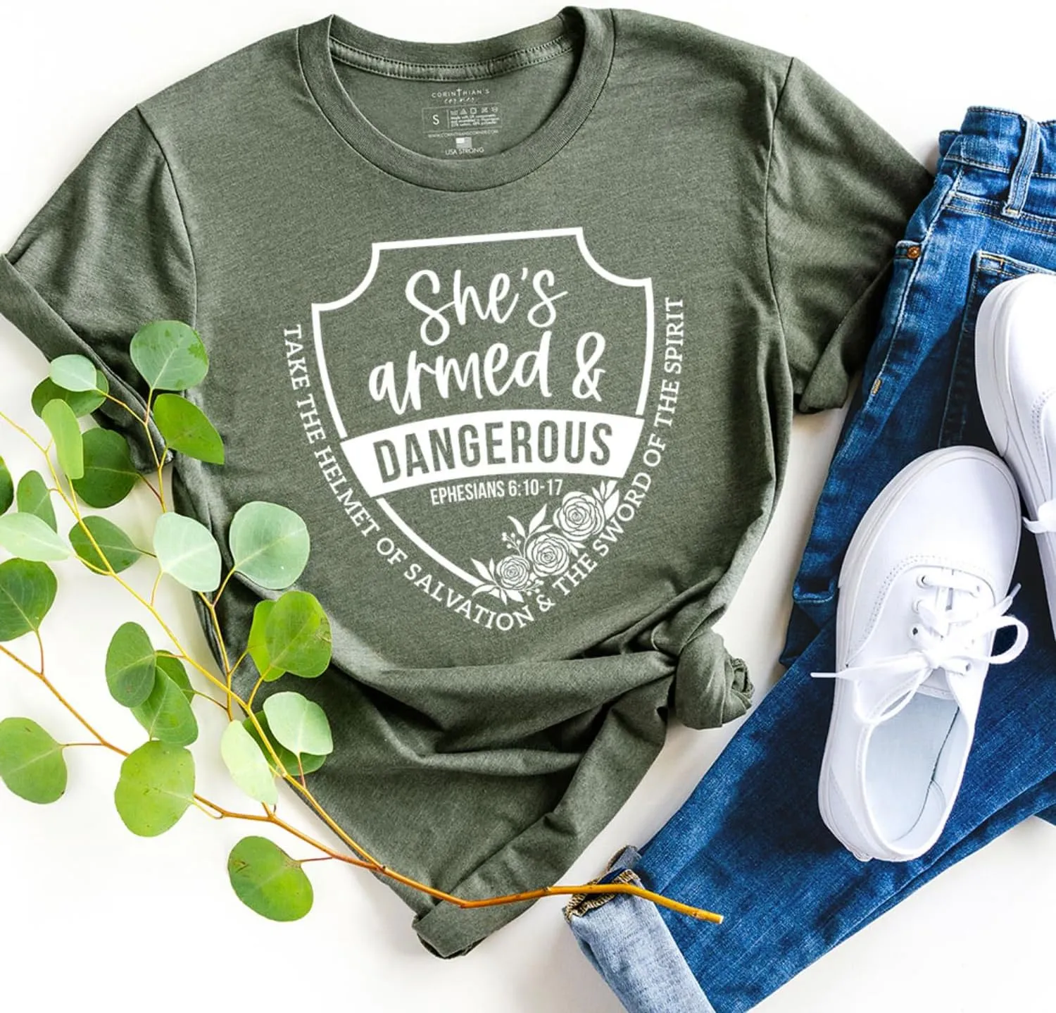 Corinthian's Corner | Christian Shirts for Women | Religious Graphic Tees | Christian Gifts