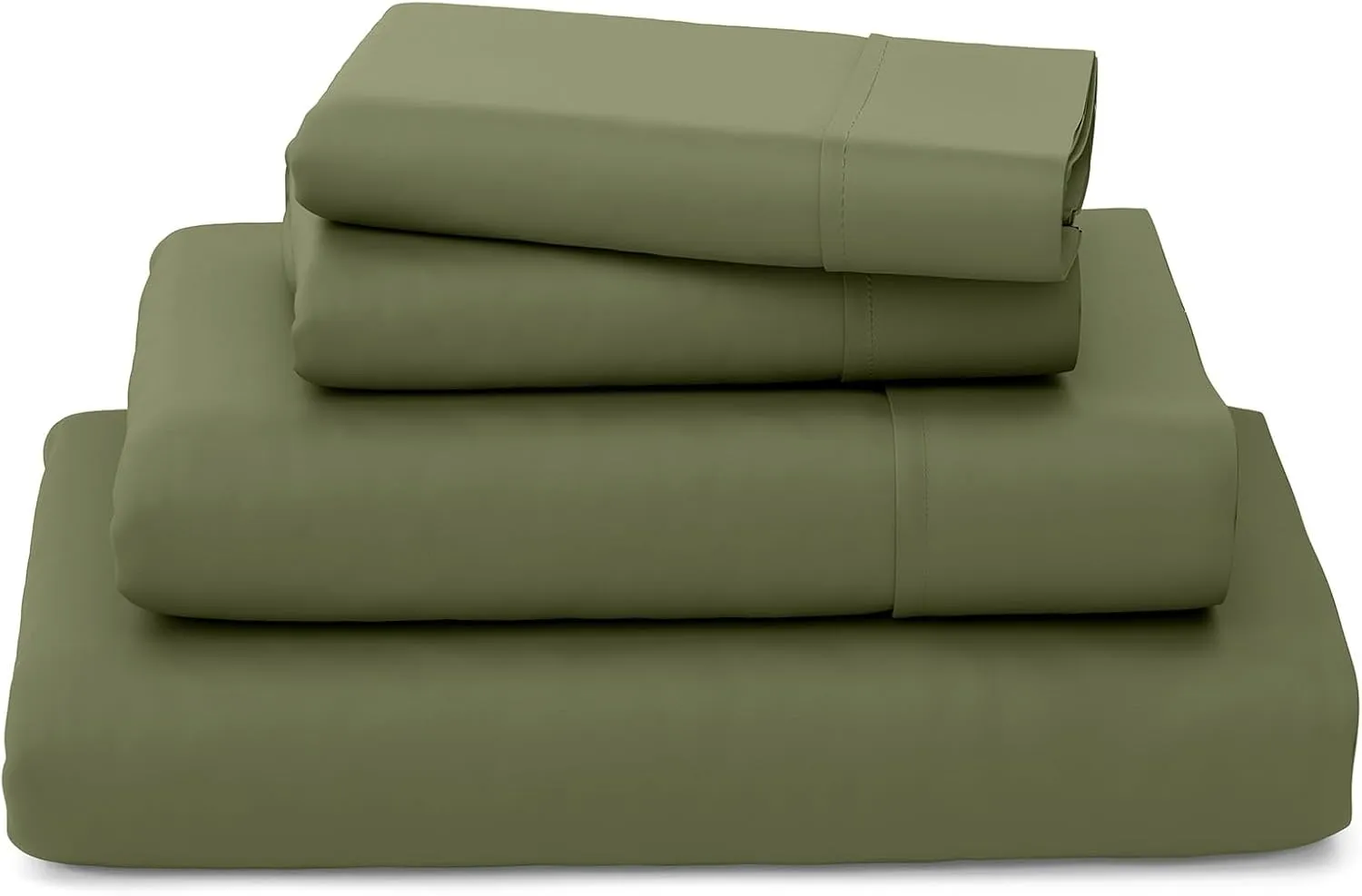 Cosy House Collection Luxury Sheets - Rayon Derived from Bamboo - Cooling & Breathable, Silky Soft, 16-Inch Deep Pockets - 4-Piece Bedding Set - King, Sage Green